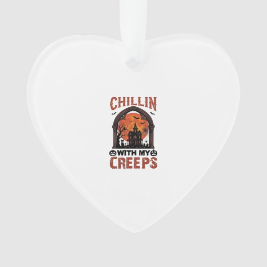 Maison Hantée Halloween Chillin Creeps Lune Orange (devant)