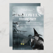 Maison hantée Halloween Costume Invitation de la f (Devant / Derrière)