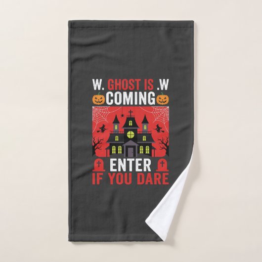 Maison Hantée Halloween Entrez Si Vous Osez (Serviette à main)