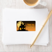 Maison hantée Halloween Favor Étiquette de adresse (En situation)