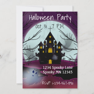 Maison hantée Halloween Fête Invitation