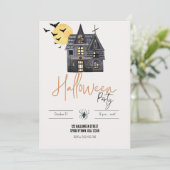 Maison hantée Halloween Fête Invitation (Debout devant)
