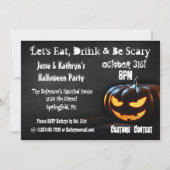 Maison hantée Halloween Fête Invitation (Dos)