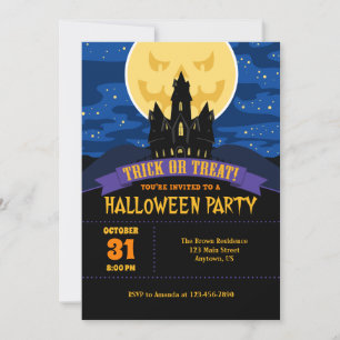 Maison hantée Halloween Fête Invitation