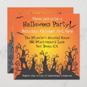 Maison hantée Halloween Fête Invitation