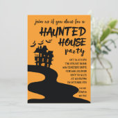 Maison hantée Halloween Fête Invitation (Debout devant)