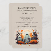 Maison hantée Halloween Fête Invitation (Devant / Derrière)