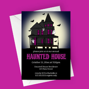 Maison hantée Halloween Fête Invitation