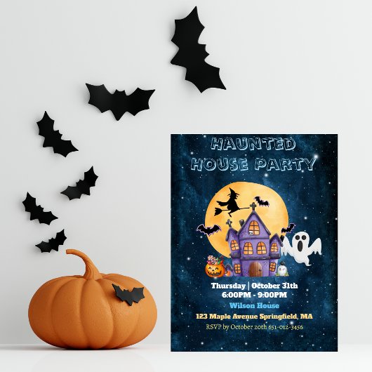 Maison hantée Halloween Fête Invitation
