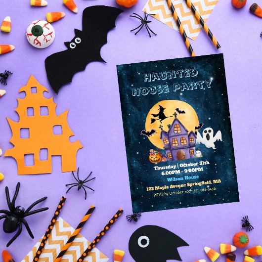 Maison hantée Halloween Fête Invitation