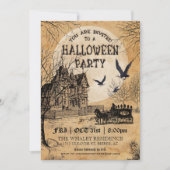 Maison hantée Halloween Fête Invitation (Devant)
