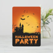 Maison hantée Halloween Fête Invitation (Debout devant)