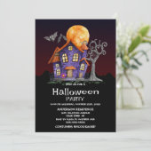Maison hantée Halloween Fête Invitation (Debout devant)