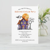 Maison hantée Halloween Fête Invitation (Debout devant)