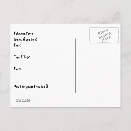 Maison hantée Halloween Fête Invitation (Dos)