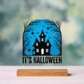 Maison Hantée Halloween Lune Gravure Vintage Dessi (Neutre)