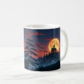 Maison hantée Halloween Mug - Éffrayant Anime (Devant droit)
