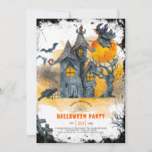 Maison hantée Invitation de fête d'Halloween (Devant)