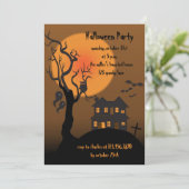 Maison hantée - invitation de partie de Halloween (Debout devant)