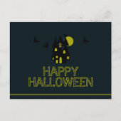 Maison Hantée, Joyeux Halloween Carte Postale (Devant)
