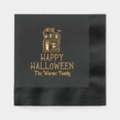 Maison Hantée Joyeux Halloween Drapeau en Toiles d (Recto)