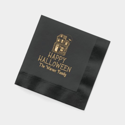 Maison Hantée Joyeux Halloween Drapeau en Toiles d (Gauche)