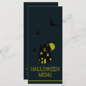 Maison hantée, menu d'Halloween (Devant / Derrière)