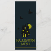 Maison hantée, menu d'Halloween (Devant)