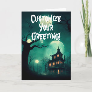 Maison hantée personnalisable Carte pliée
