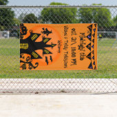 Maison hantée personnalisée bannière de la fête d' (En situation)