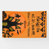 Maison hantée personnalisée bannière de la fête d' (Horizontal)