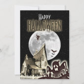 Maison Hantée vintage Halloween Fête Invitation (Devant)