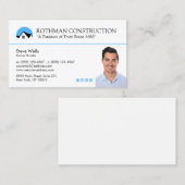 Maison Logo Construction Ajouter Carte de visite p (Devant / Derrière)