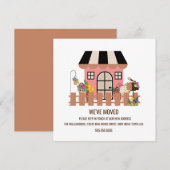 Maison mignonne | Nouveau Faire-part de déménageme (Devant / Derrière)