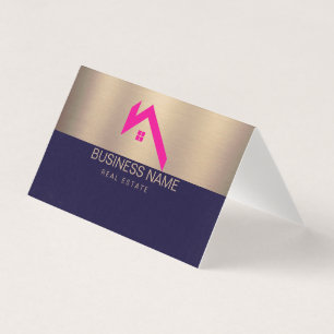 Maison Moderne Logo Immobilier Noir & Or