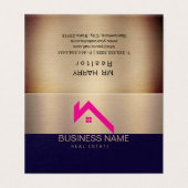 Maison Moderne Logo Immobilier Noir & Or (Outside Unfolded)