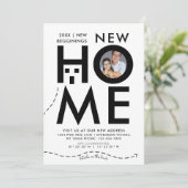 Maison Moderne Noir Et Blanc Nouvelle Carte D'Adre (Debout devant)