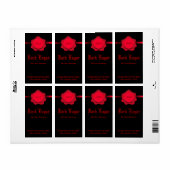 Maison noire et rouge Étiquettes de bière fait mai (Feuille entière)