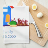 Maison / Nouvelle Maison Nom de famille Serviette  (Quart Plié)