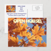 MAISON OUVERTE ! Cartes postales Invitations Evéne (Devant / Derrière)