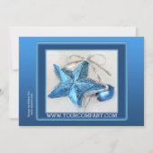 Maison ouverte de Noël bleue ou invitation à la fê (Dos)