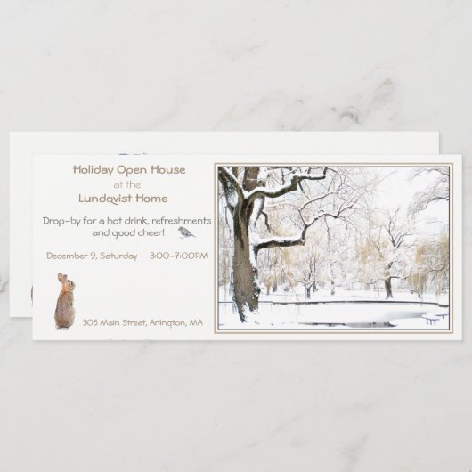 Maison ouverte pour les fêtes : invitation (Devant / Derrière)