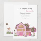 Maison peinte à la main Déménagement Faire-part (Devant / Derrière)