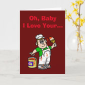 Maison Peintre (Homme) Carte Anniversaire (Customi (Fleur jaune)