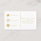 Maison plante, carte de fidélité or moderne. (Dos)