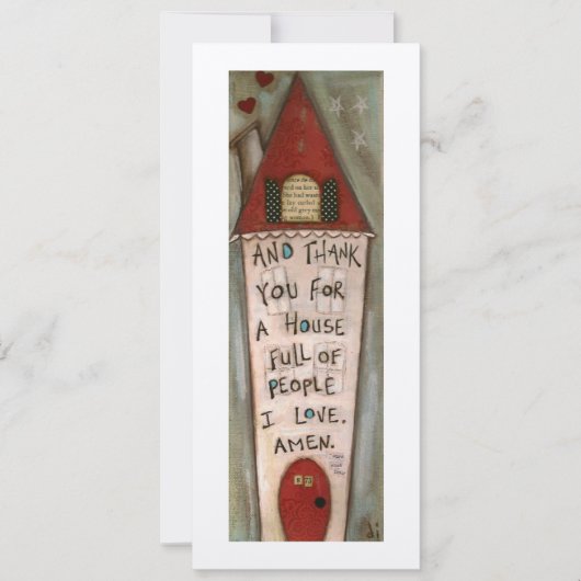 Maison pleine d'amour - Carte Cadre Plat (Devant)