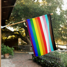 Rayures du drapeau de progrès LGBTQ+