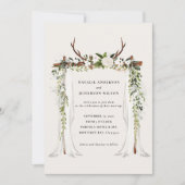 Maison rustique ferme cerf feuillage invitation ma (Devant)