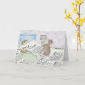 Maison-souris Designs® - Carte pour notes (Fleur jaune)