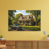 Maison Suburbaine Classique avec Art Mural de Voit (Insitu(Salon))